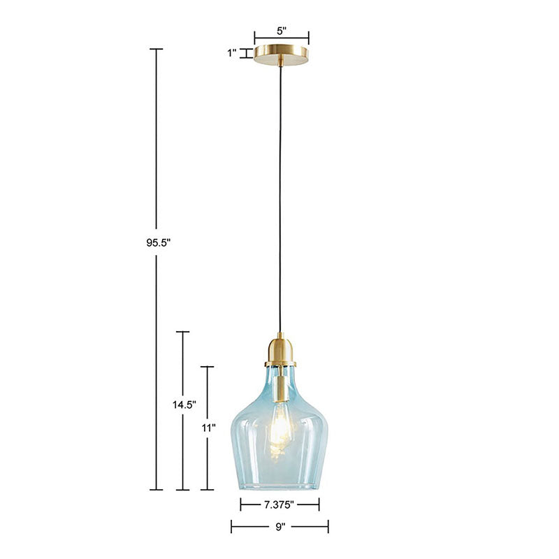 dimension of a kitchen pendant light