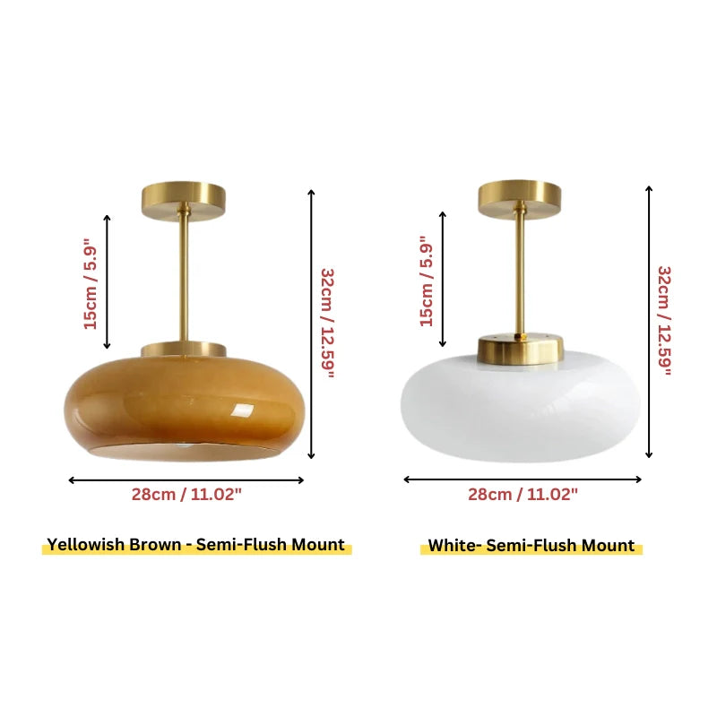 dimensions of a glass pendant light