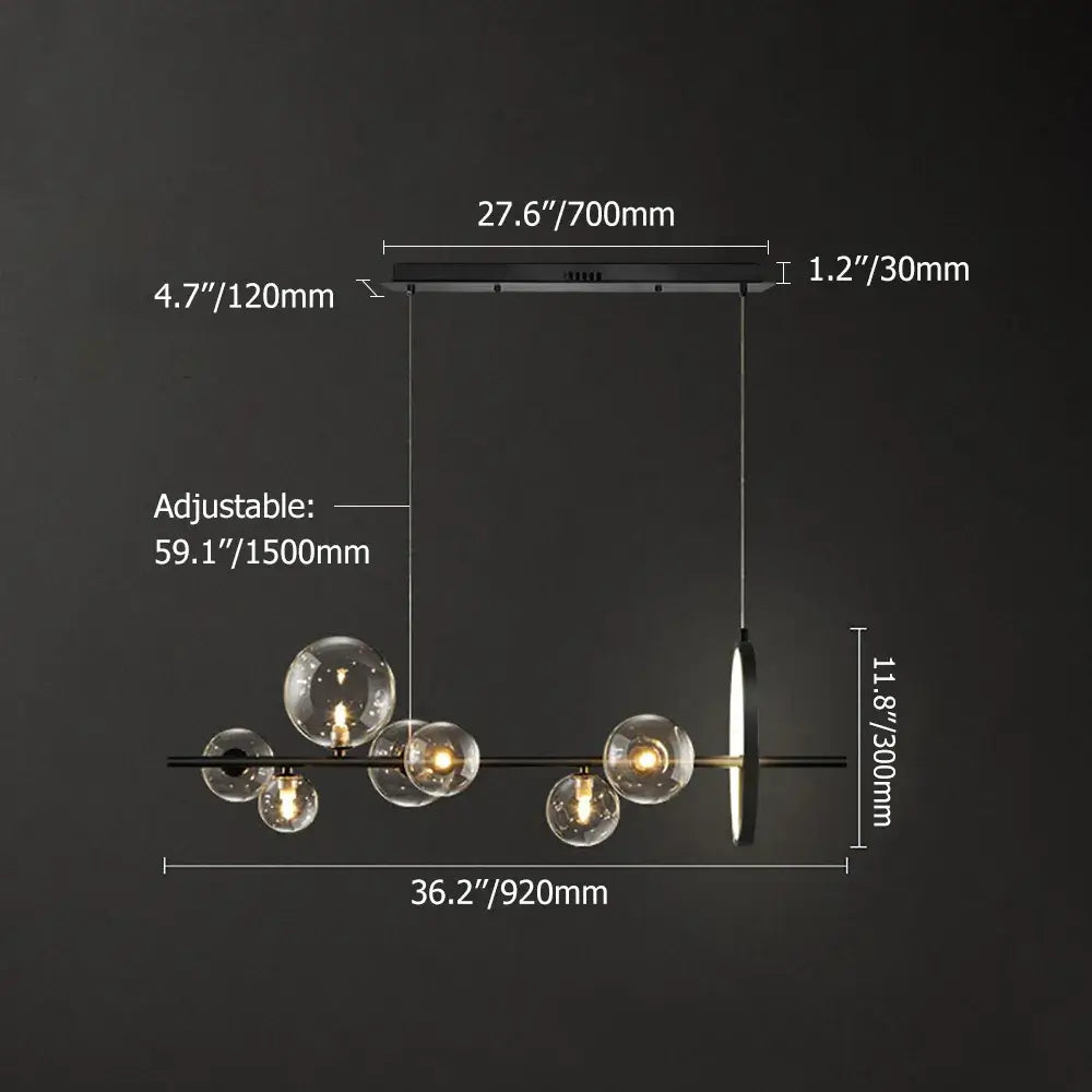 a kitchen island chandelier dimensions