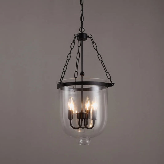 a kitchen pendant light suspended from above