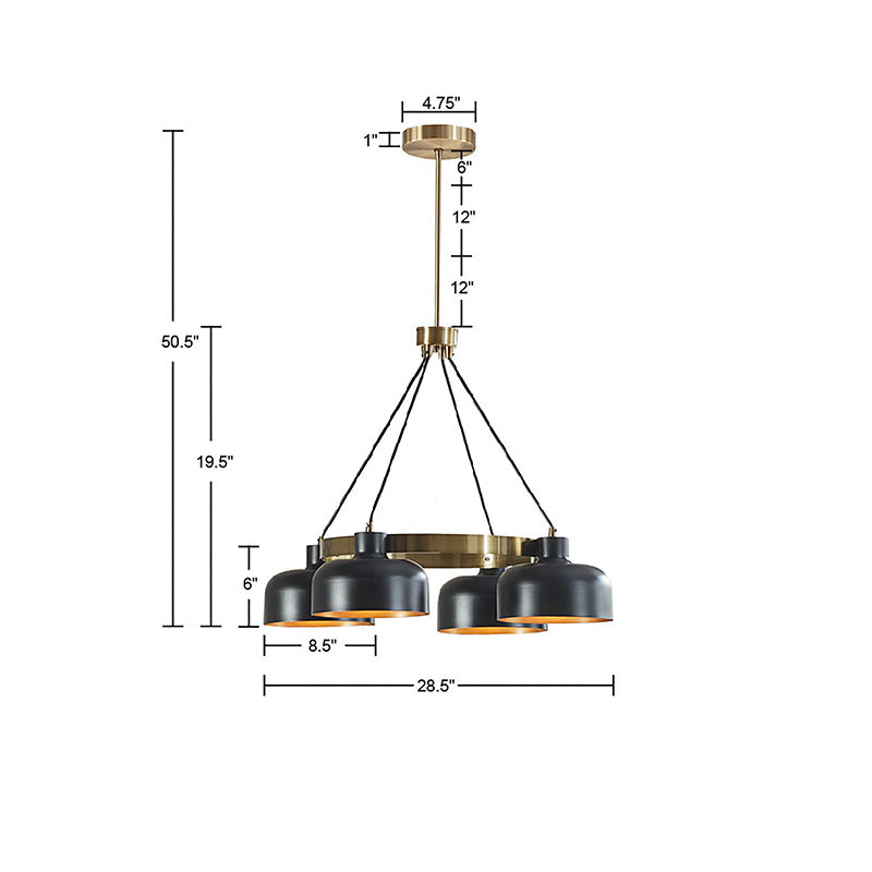 Dimension of kitchen island chandelier