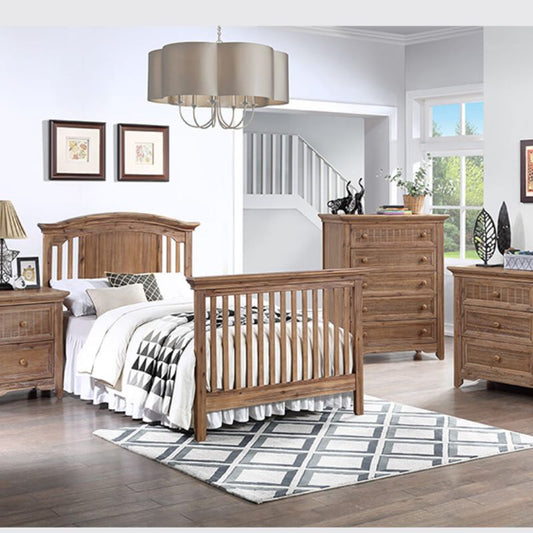 Beige Convertible Biscotti Solid Wood Crib