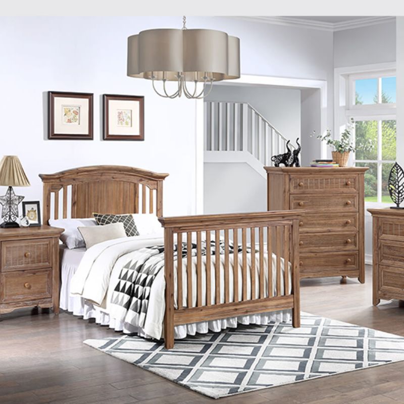 Beige Convertible Biscotti Solid Wood Crib