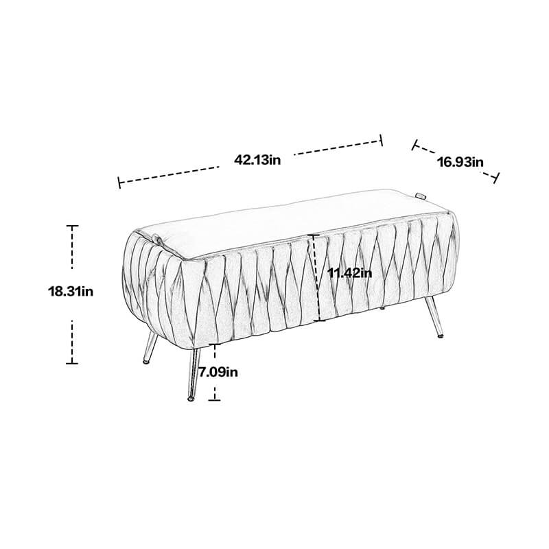 Storage Ottoman Bench 