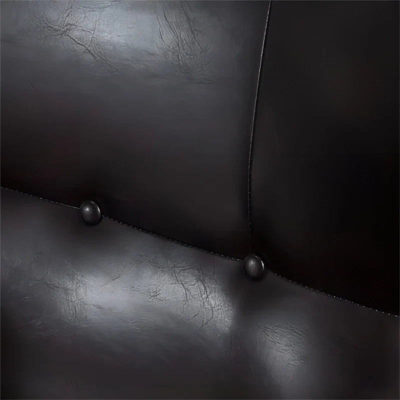 Tuft button design of leather accent chair