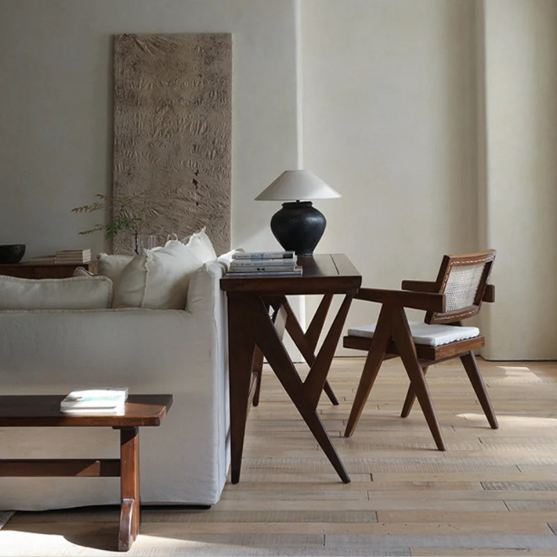 Rattan Chair Dining with Cushion showcasing its Wooden Base