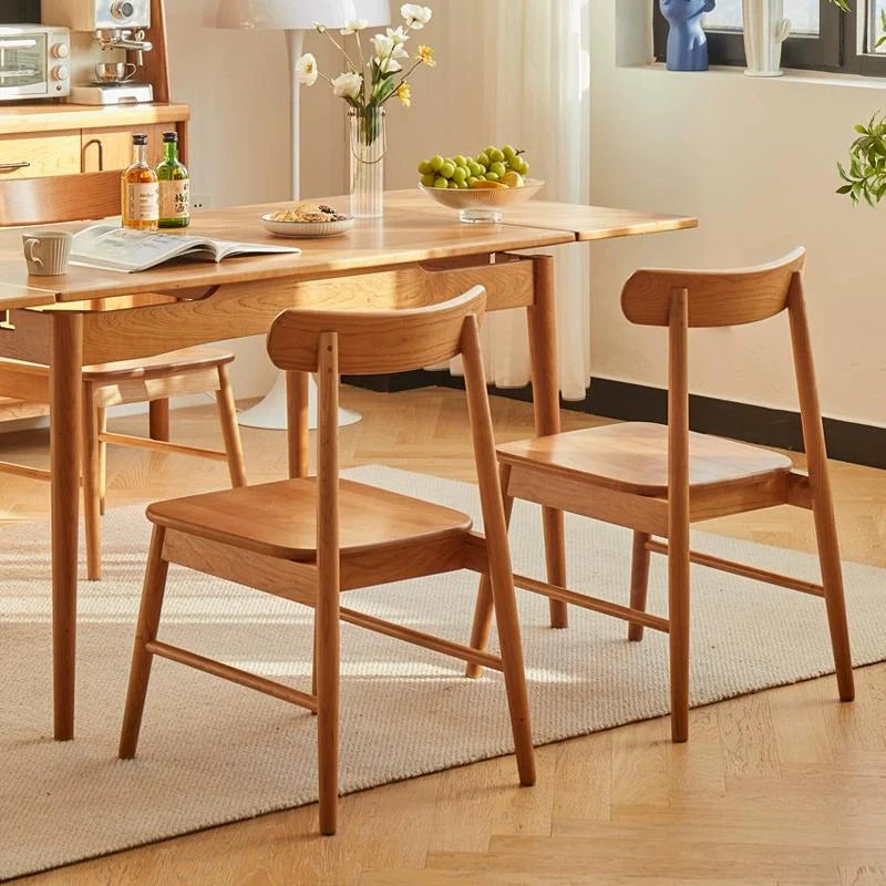 A Wood Dining Chair Set of 2 In a Chic Dining Room - CharmyDecor