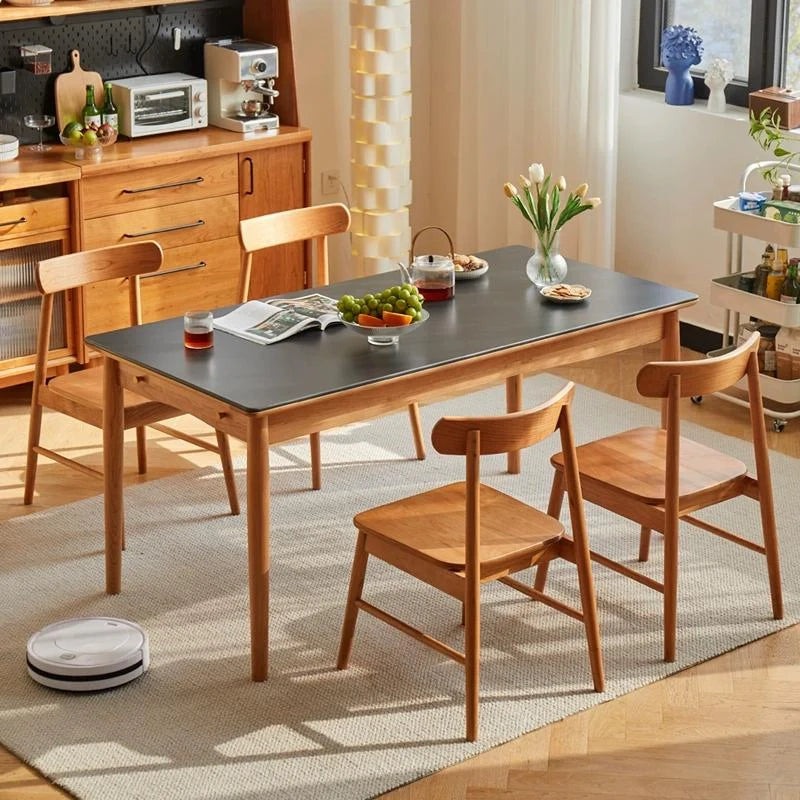 A Wooden Dining Chair in a modern Dining Room Setting - CharmyDecor