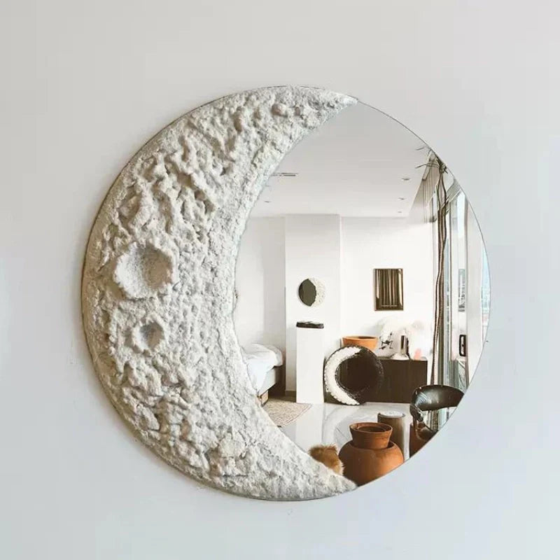 Moon Shaped Mirrored Wall Décor - Liminal Luxe