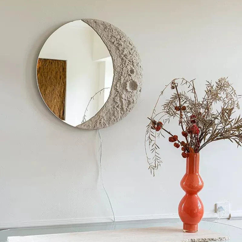 Moon Shaped Mirrored Wall Décor - Liminal Luxe