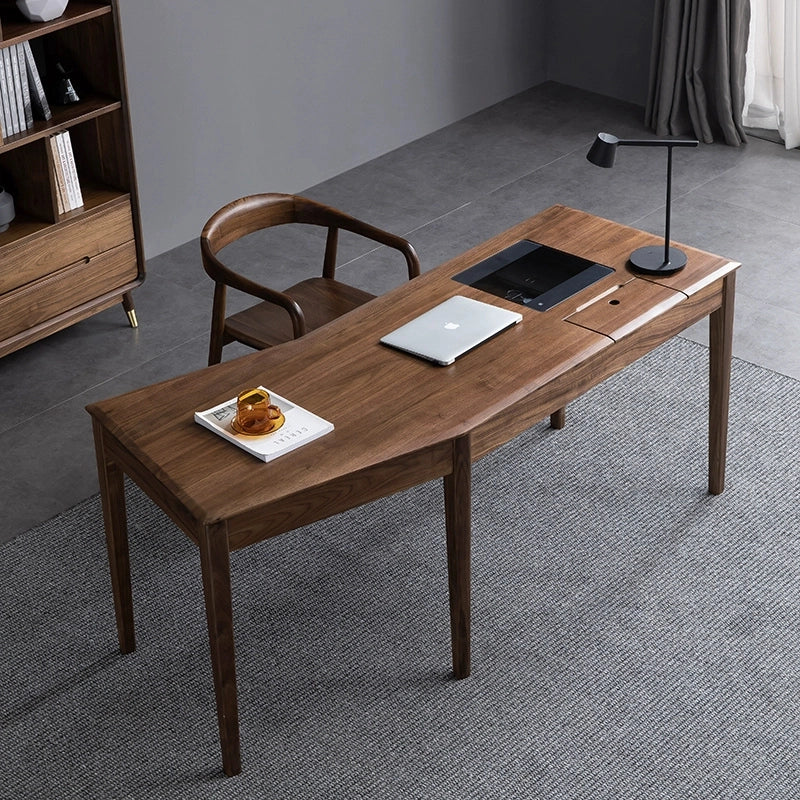 Curved Corner Desk with Drawers in a Stunning office space