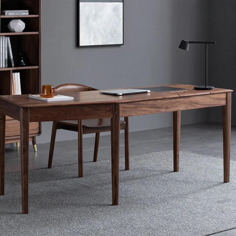 Curved Corner Desk with Drawers in a Stunning office space