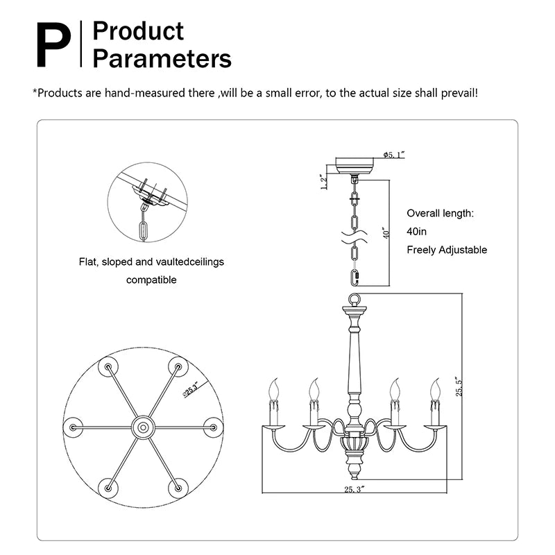 Dining Room Chandelier Product Parameter