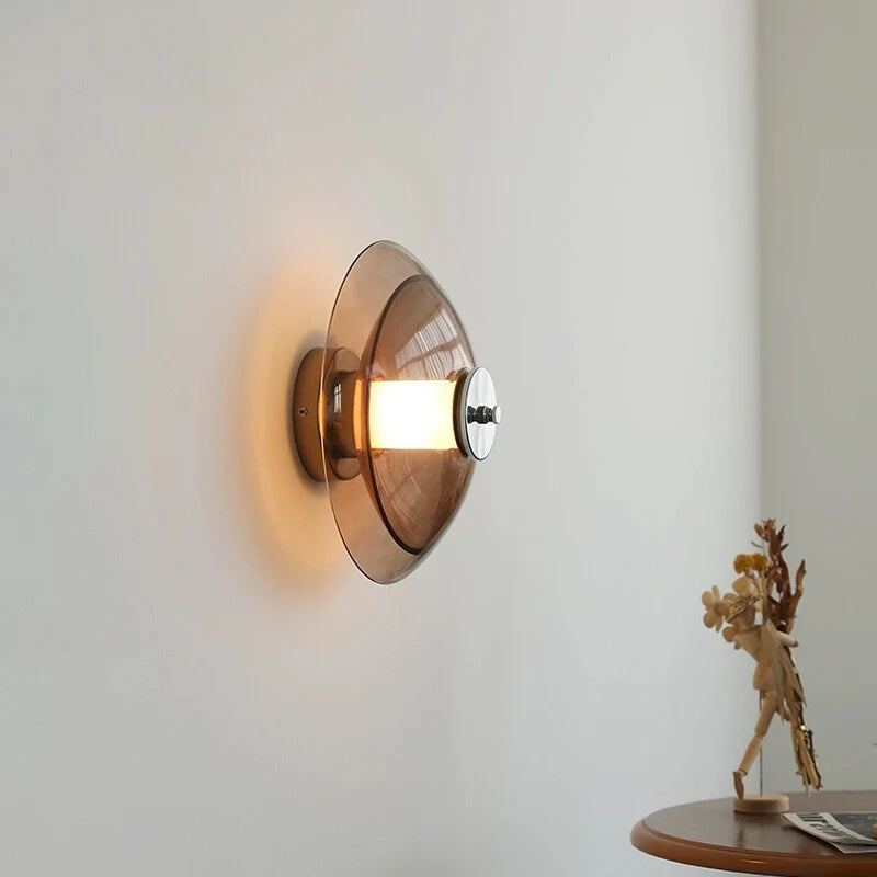 a plug in wall light sconce in a modern minimalist room