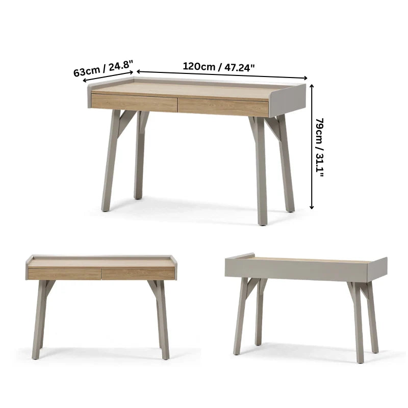 dimensions of a wooden computer desk