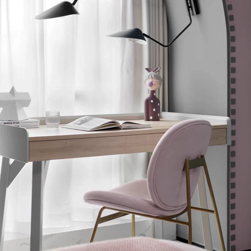 a solid wood desk with beech wood legs