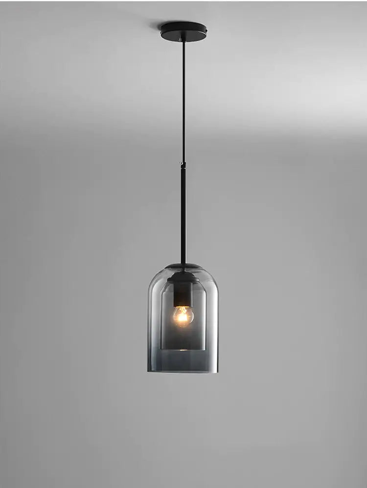 an illuminated kitchen pendant light 