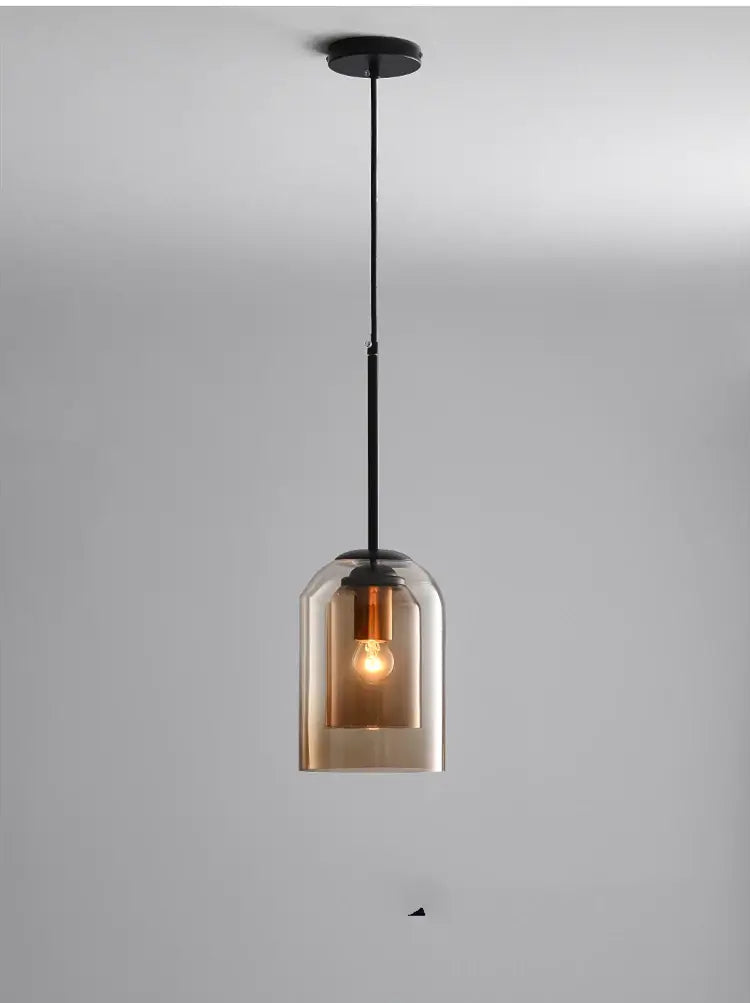 an illuminated kitchen pendant light 