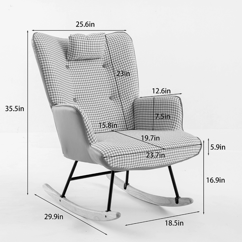 Houndstooth Rocking Chair