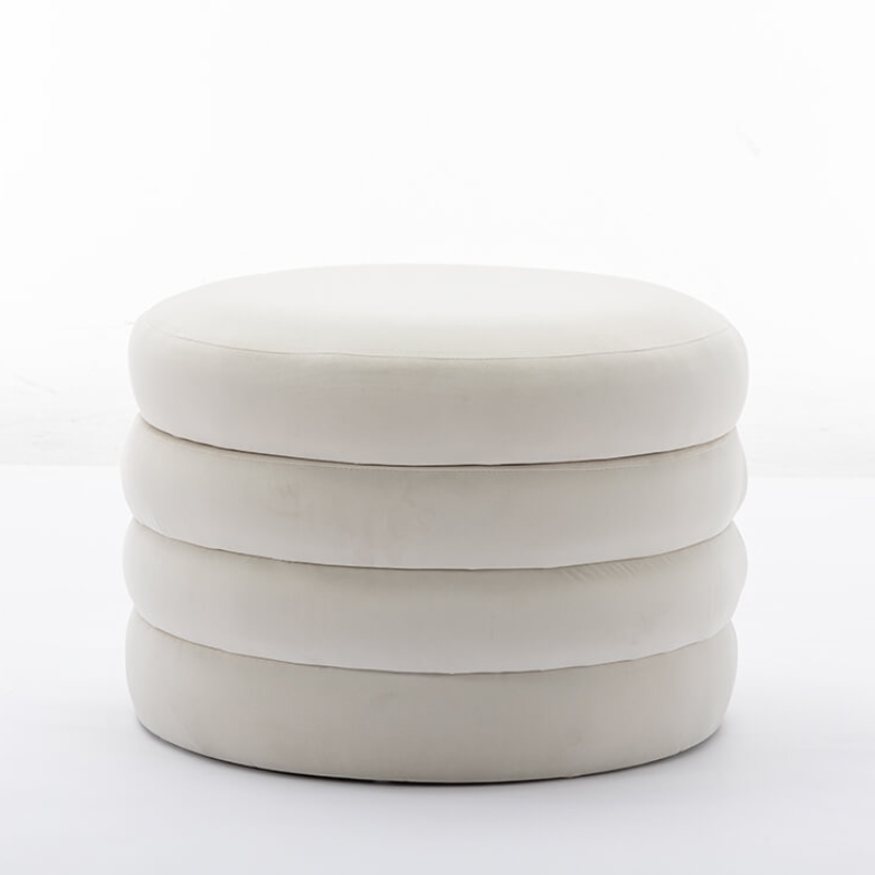 Round Storage Ottoman