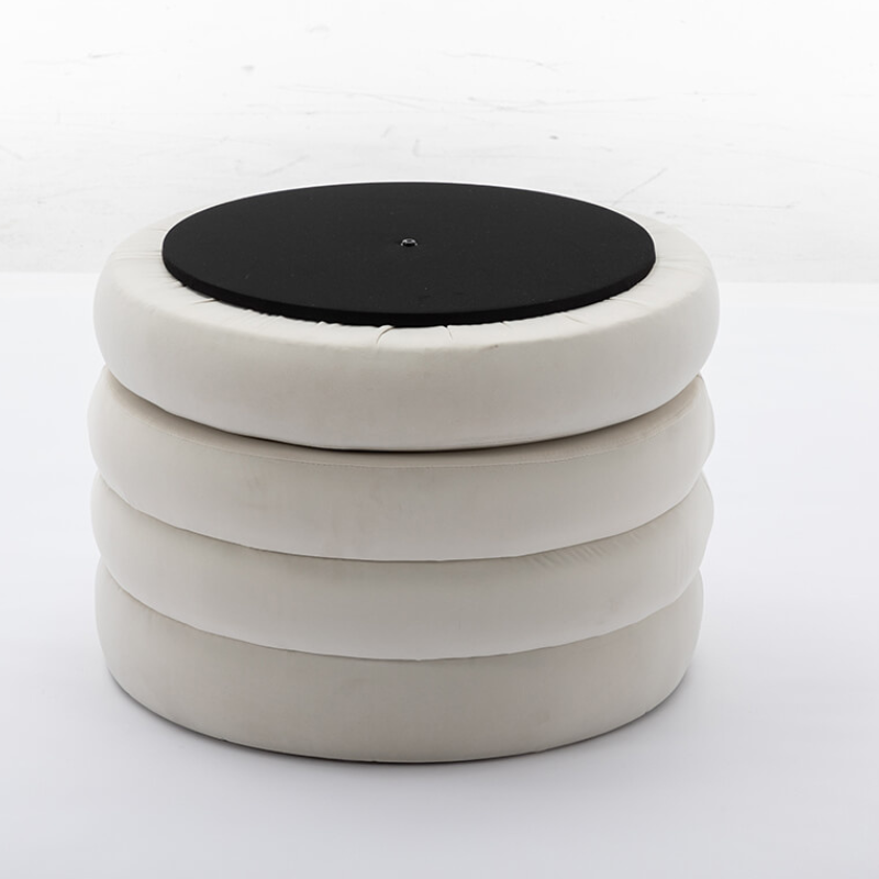 Round Storage Ottoman