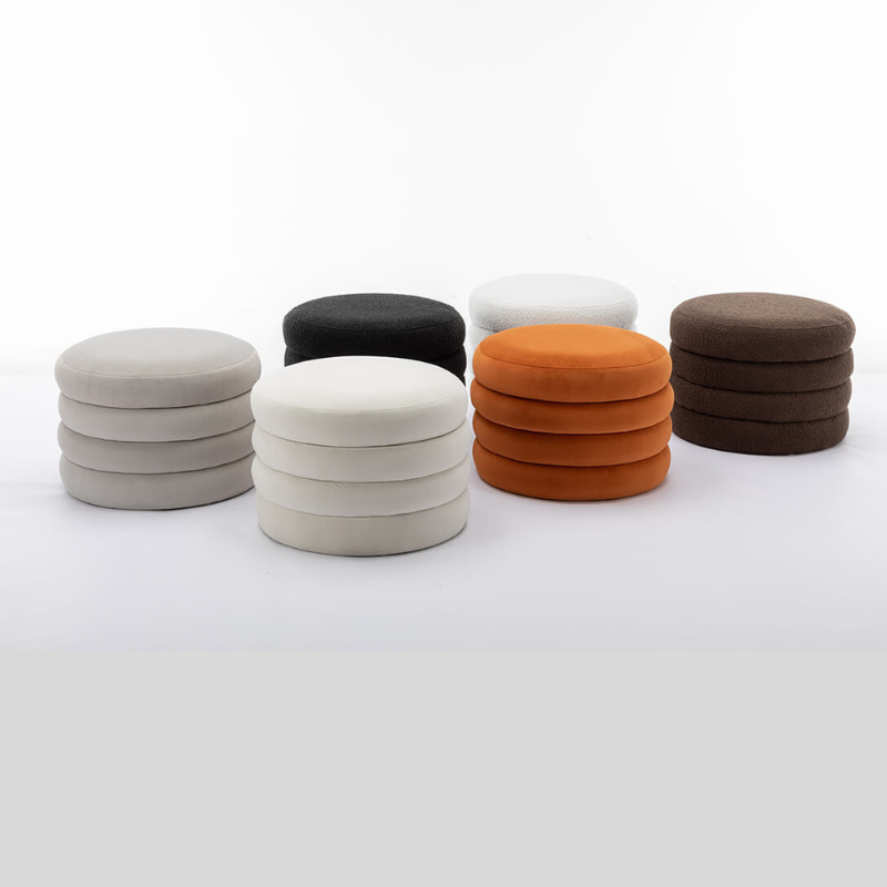 Round Storage Ottoman