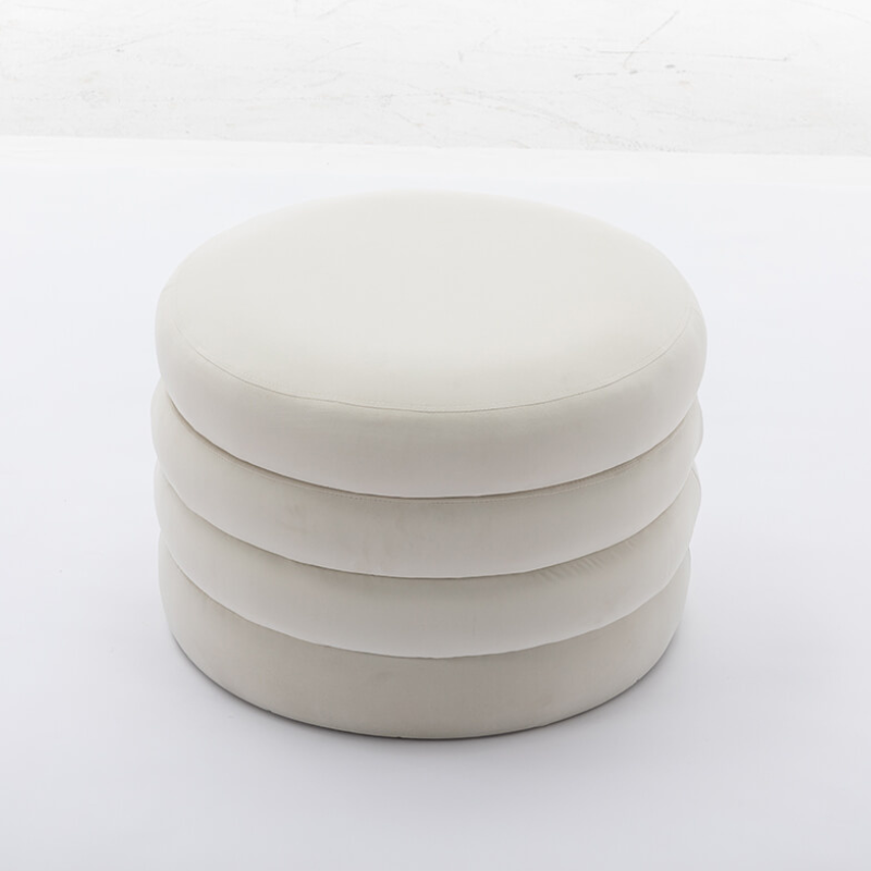 Round Storage Ottoman