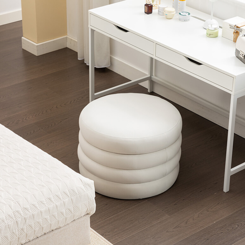 Round Storage Ottoman