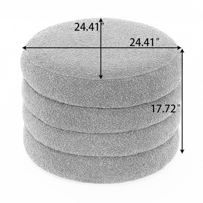 Round Storage Ottoman