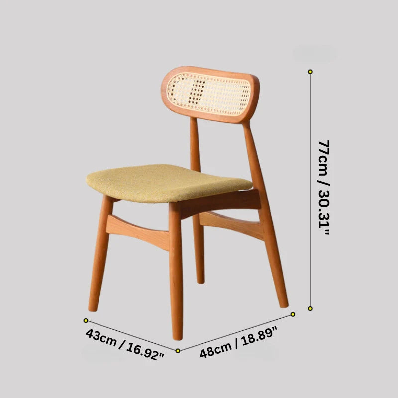 A Rattan Dining Chair Dimensions