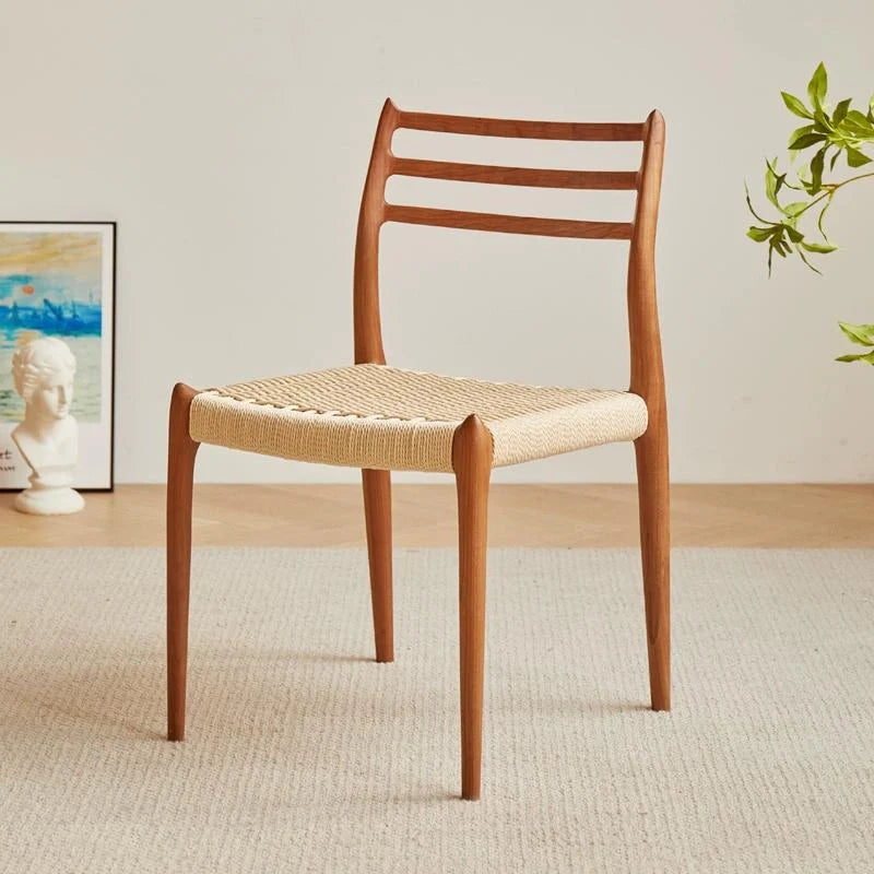 A Wood Dining Chair in a Modern Living Room - CharmyDecor