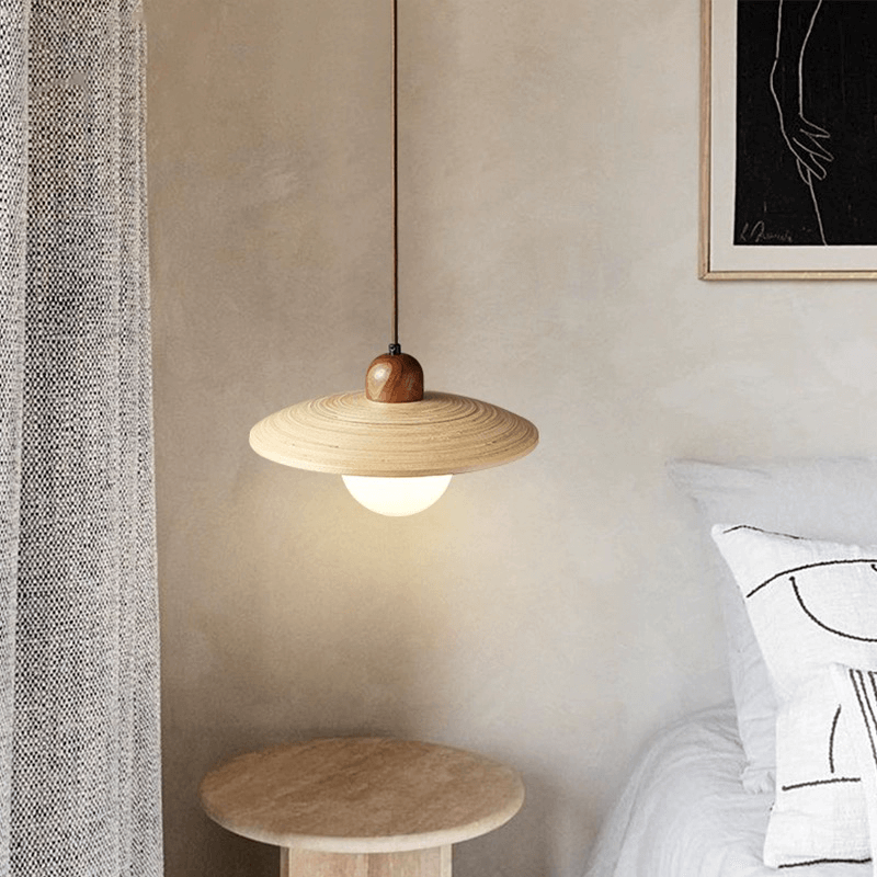 Kitchen pendant light in a bedroom setting