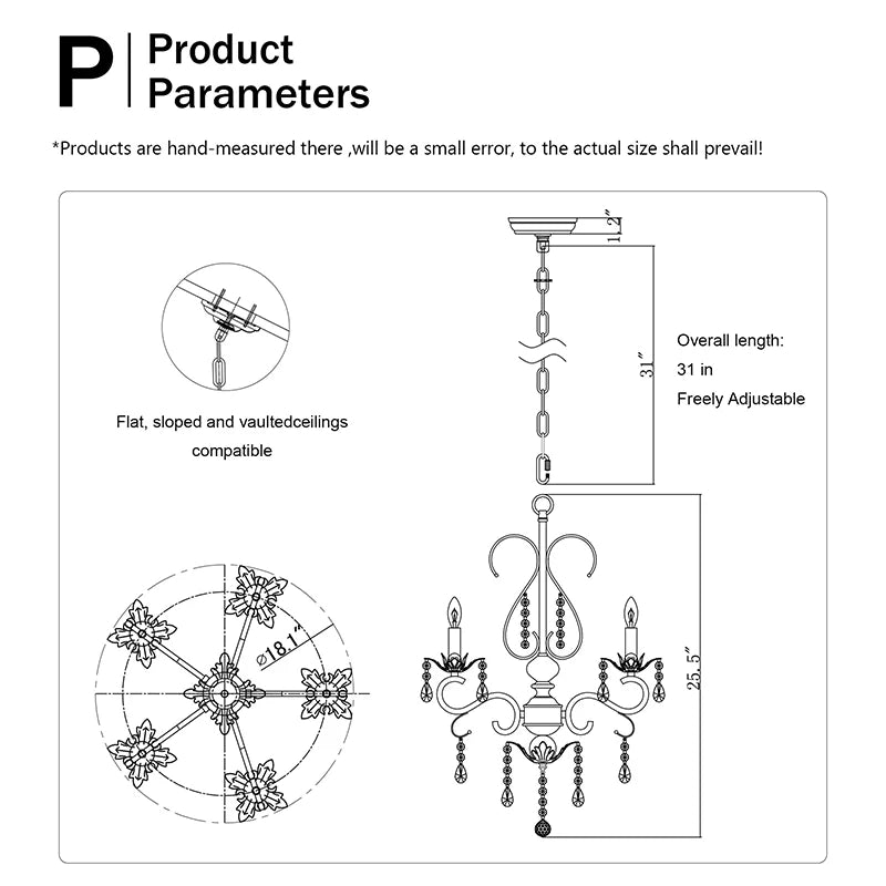 Crystal Glass Kitchen Pendant Light Product Parameters