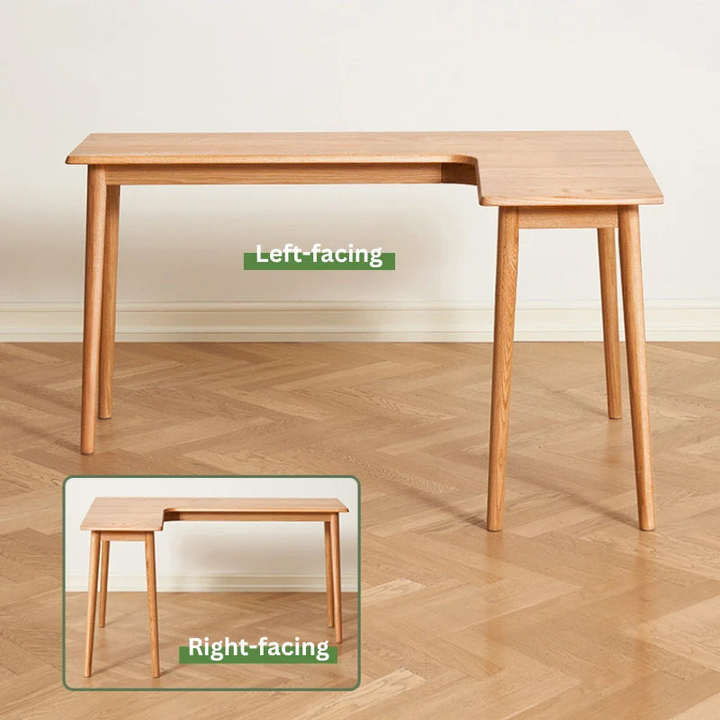 Left and Right Orientation of L-Shaped Wood Desk