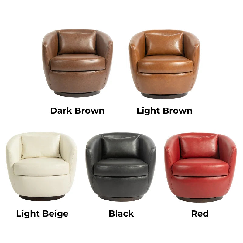 Variants of the Leather assent chair with swivel base