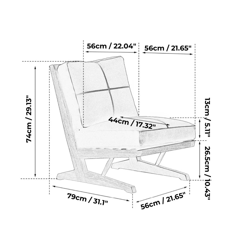 Dimension of a Leather Accent Chair