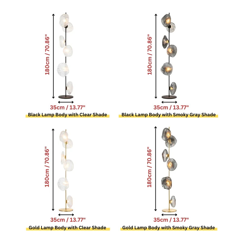 dimensions of a modern floor lamp 