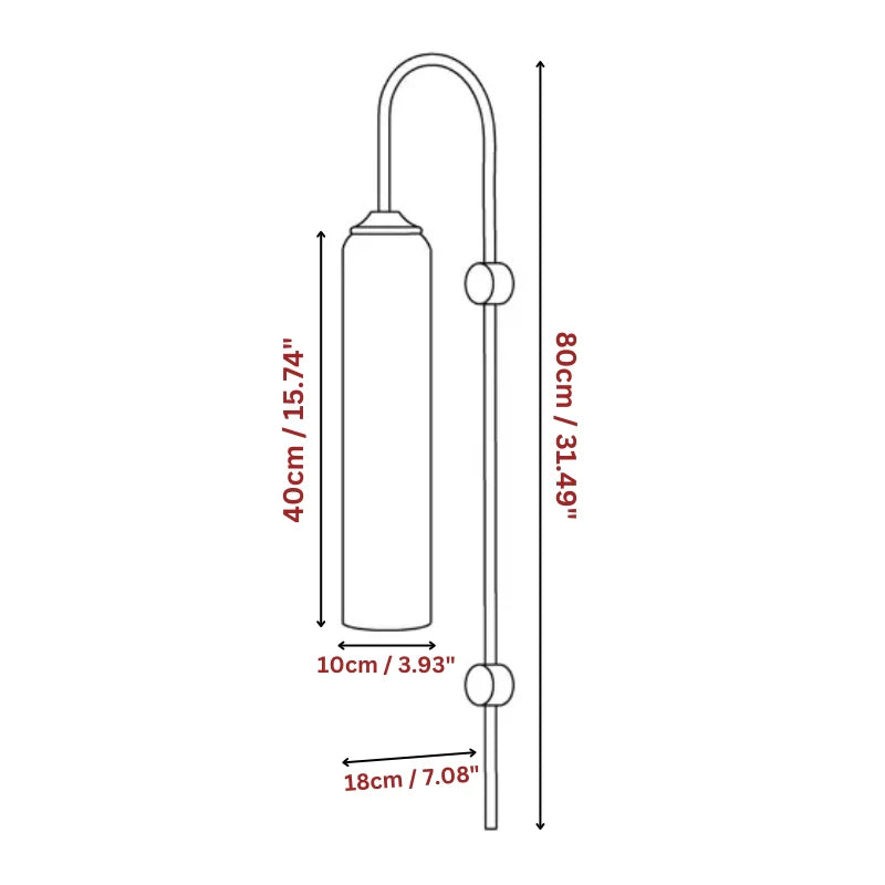 dimension of a plug in wall lamp sconce