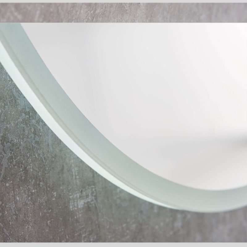 Modern Round Acrylic Wall-Mounted LED Mirror