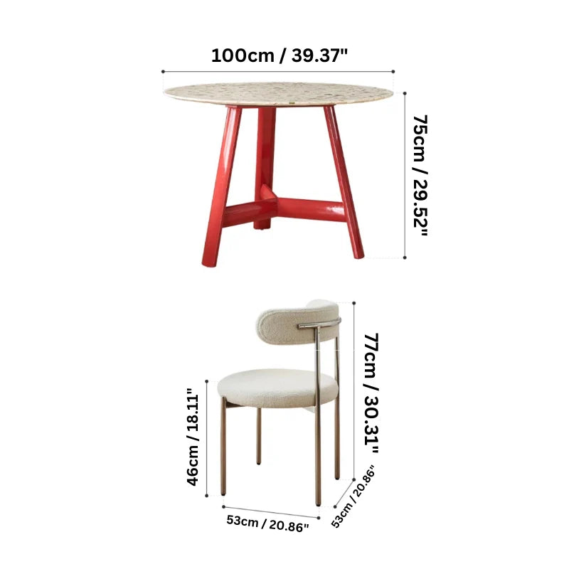 a wood dining table  and chair dimensions