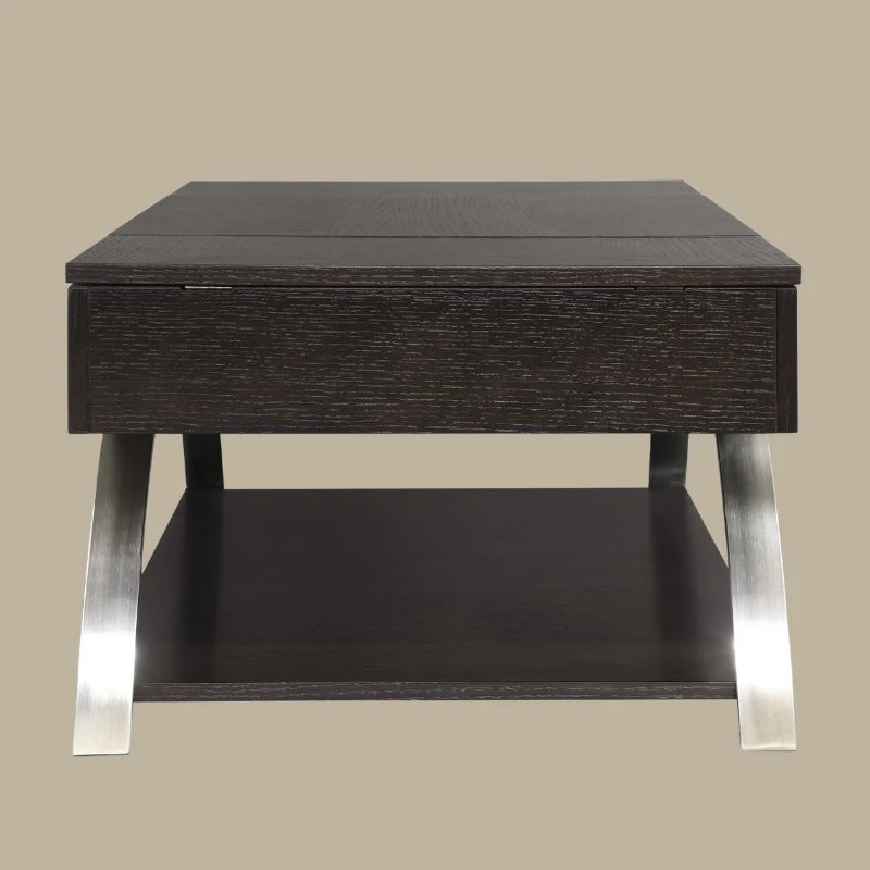 a wood lift top coffee table