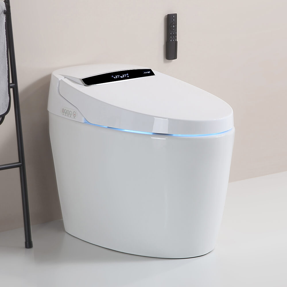 One Piece Automatic Power Flush Toilet with Heated Bidet Seat