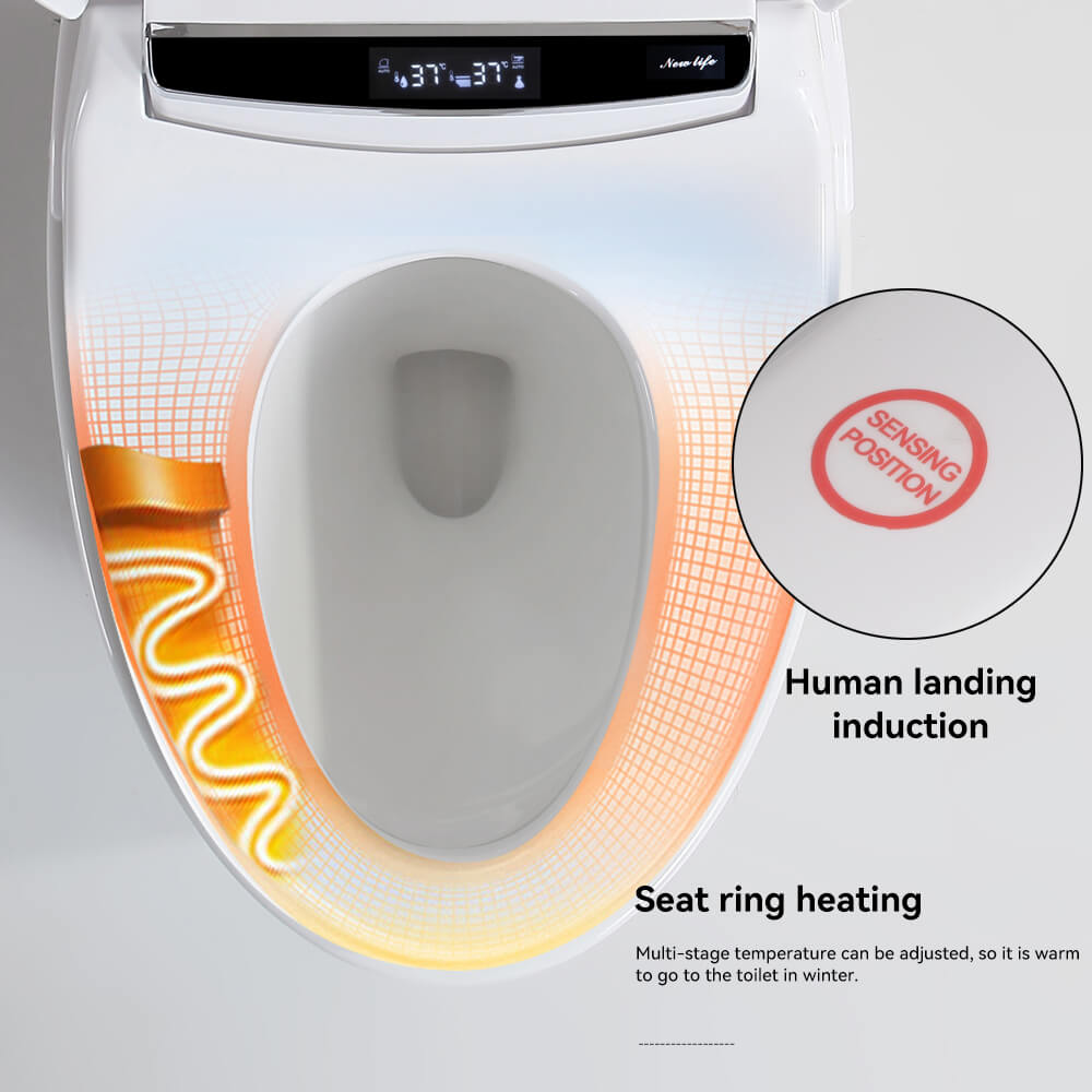 One Piece Automatic Power Flush Toilet with Heated Bidet Seat