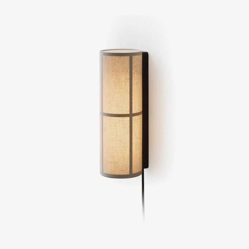 Cylinder fabric pug in wall sconce