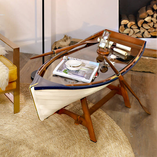 Row Boat Wooden Coffee Table