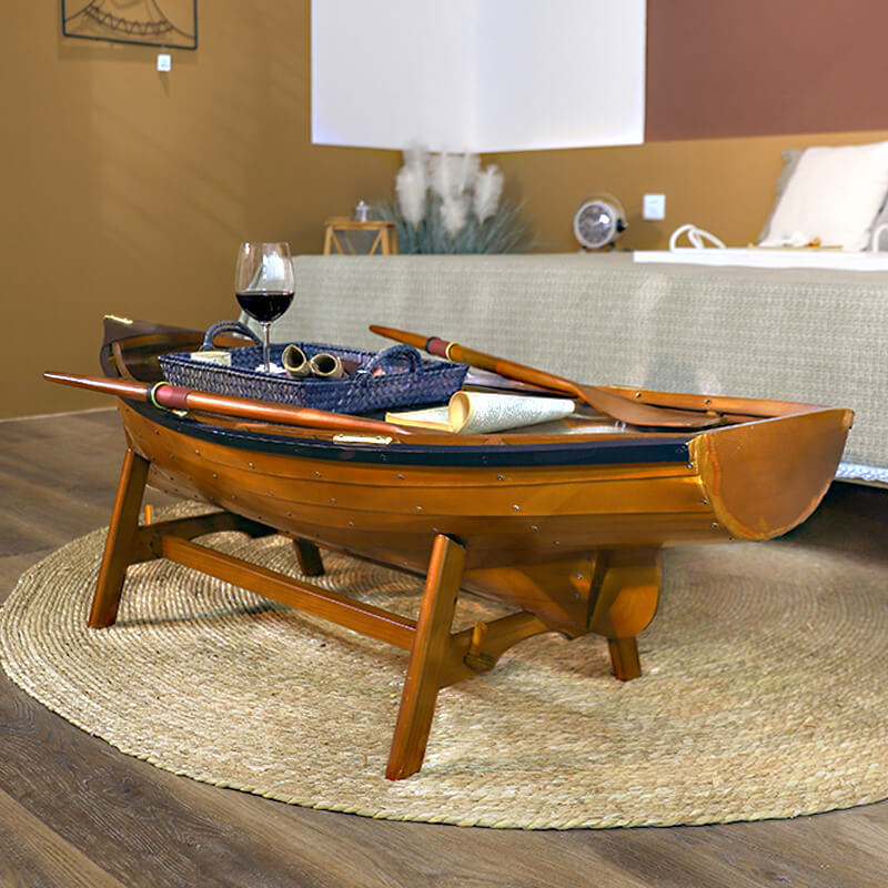 Row Boat Wooden Coffee Table