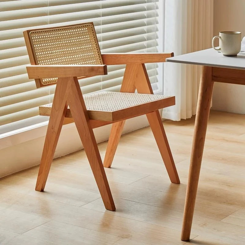 A Rattan Dining Chair in a modern living area