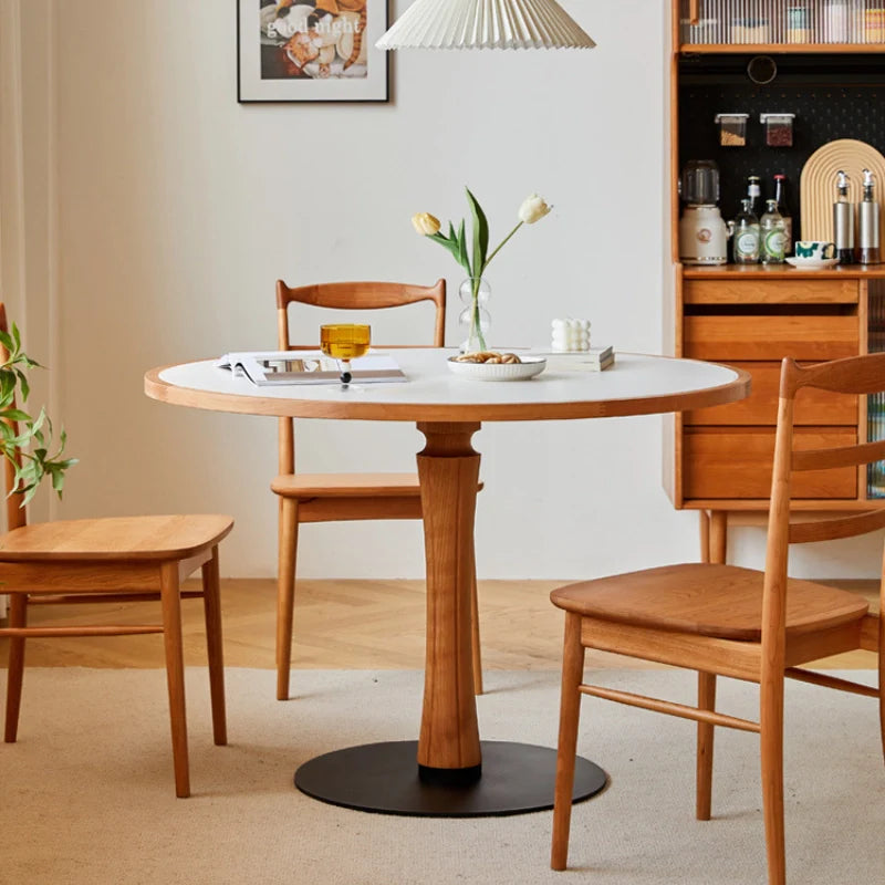 A Wood Dining Chair in a Dining Room Setting