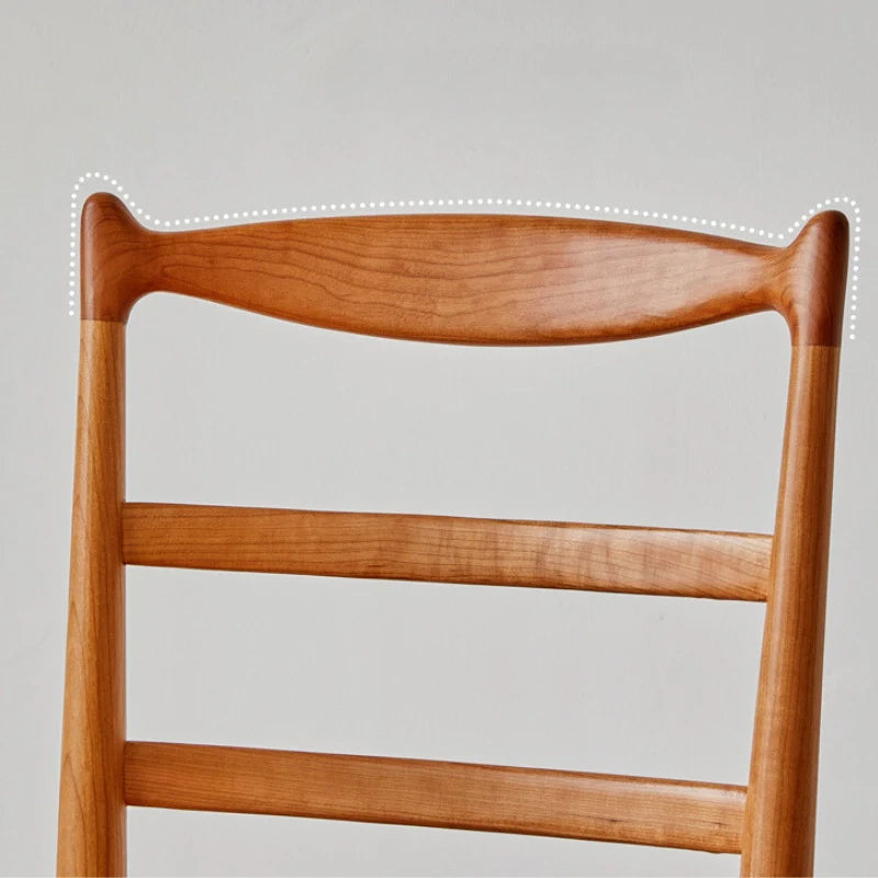 Ladder Backrest of a Wood Dining Chair 