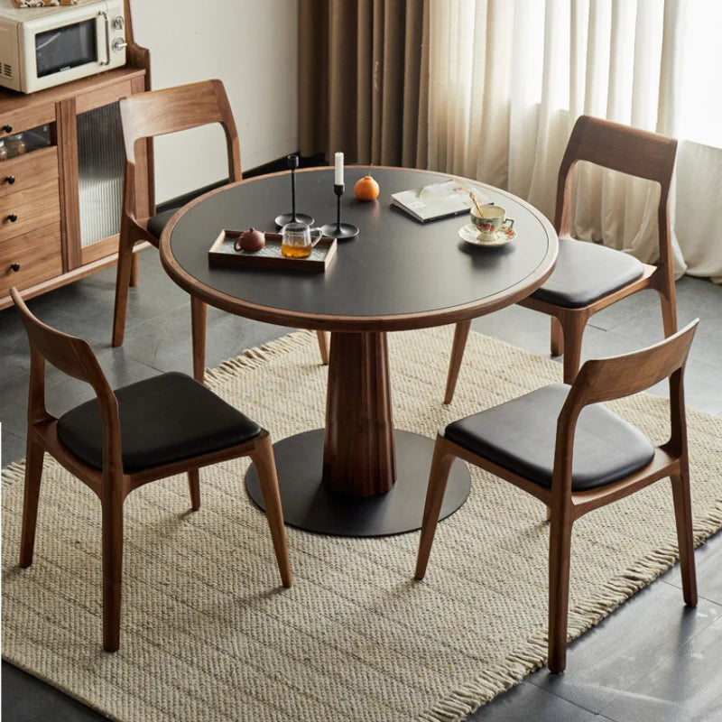 Wood dining chair in a proper dining room setting 